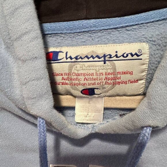 Johns Hopkins Blue Jays Lacrosse Embroidered Champion Hoodie - Size Large - Picture 5 of 5